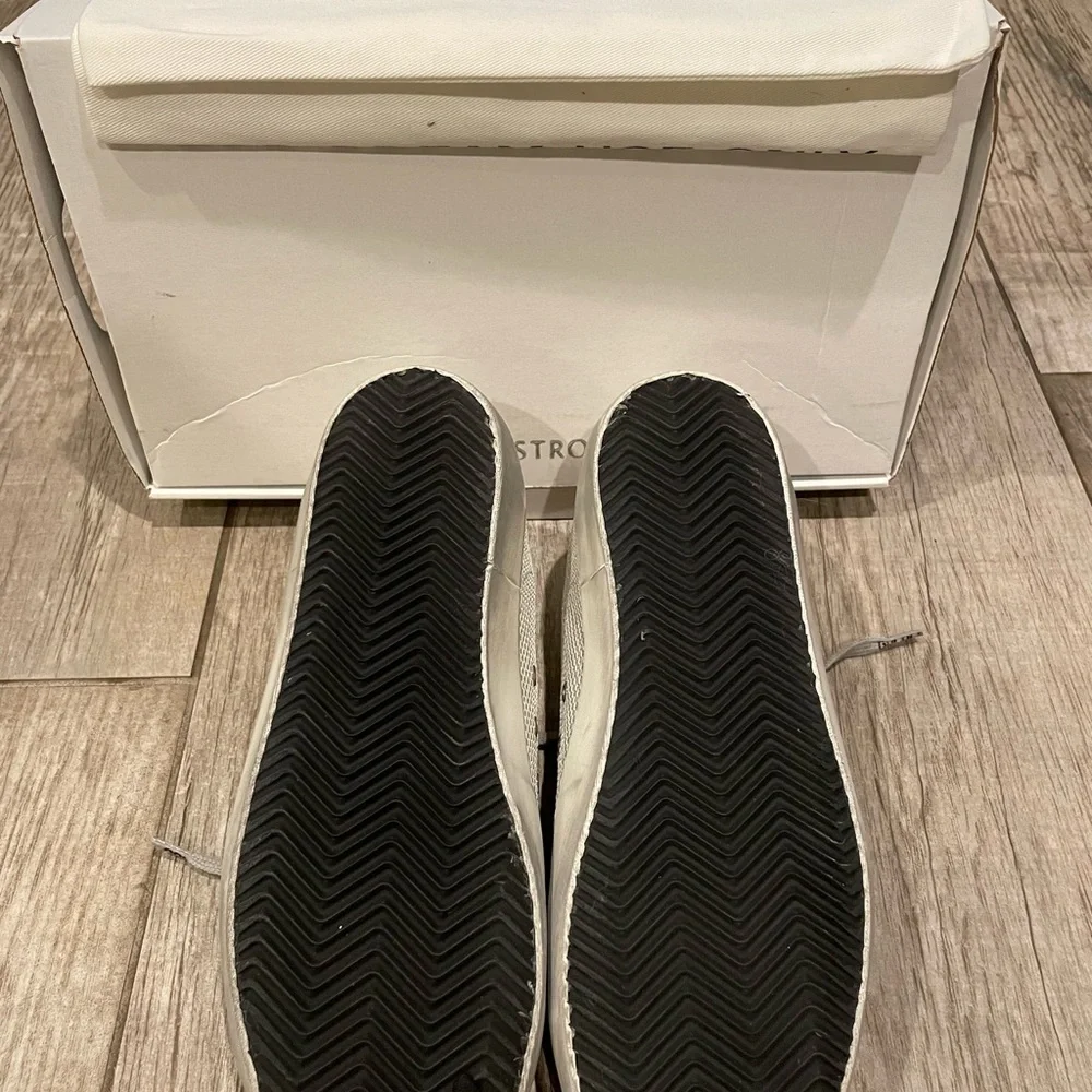 Golden Goose White Gray Tan Mesh Superstar Sneakers